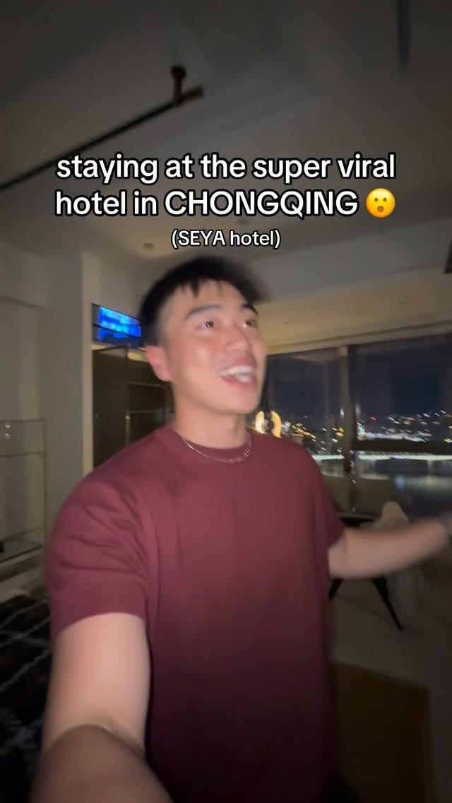 Anderson inside the ISEYA hotel in Chongqing