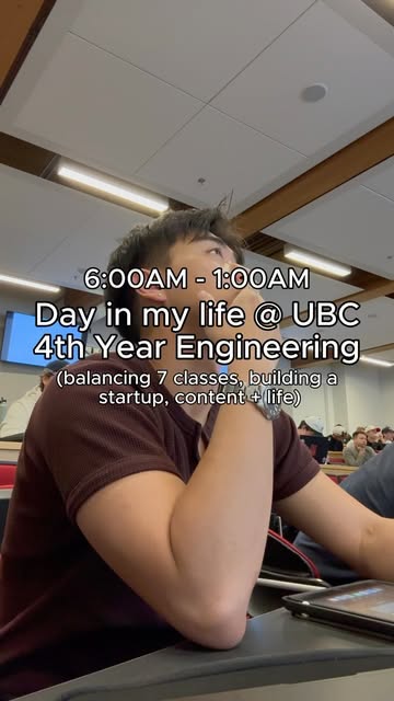 Anderson’s fourth-year engineering day-in-the-life video at UBC